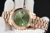 MENS Titta på toppkvalitet BP Factory 228239 18K Rose Gold 904L Steel Armband Green Roman Dial 40mm Cal. 3255 Automatisk rörelse Dual Date Sapphire Glass Dive