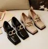 Лоферы Love весной и осенью, кожаные туфли-лодочки, женские туфли-лодочки, квадратные оксфордские повседневные туфли 5 см