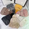 Winter Hat Brand Designer Men's Beanie Hat Women's Autumn and Winter Small Fragrance Style New Warm Fashion All-match Triangle Letter Knitted Hat 14Style