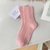 Women Socks Cashmere Wool Winter Thicken Casual Japanese Fashion Soild Color Long Sock Girl Thermal Sports Warm Crew