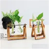 Bottles Jars New Flowers Vase For Home Decor Living Room Decoration Transparent Glass Container Drop Delivery Garden Accents Dh4Zw