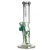 Phoenix Glass Tubo recto Bongs Bongs para fumar 10 pulgadas Cachimbas Tubos de agua de vidrio embriagadores Bong Tubo de vidrio conjunto de 14,4 mm Nuevo diseño de fábrica al por mayor