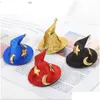 Party Hats Halloween Witch Hat Hairpin Mini Star Moon Womens kläddekoration Headwear Supplies Z230809 Drop Delivery Home Garden F DHDRP