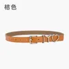 Designer Belts Fashion Personality Letters Heart Womenleather Belts Wide 2.3cm Luxury Student Casual Pants Belts Vintage Dress Waistband Wholesale