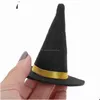 Chapeaux de fête 6 pièces bouteille de chapeau de sorcière Halloween Hatsmini couvercle décoratif petite poupée St Mini décoration de table en feutre Z230809 livraison directe H Dhjgw