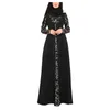 MagnificentCasual Women Muslim Dress Full Cover Prayer Kaftan Arab Jilbab Abaya Islamiska spetsstitchande klädhijab Vestido Robe Musulman R5 HKD230912