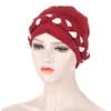 Cappello a treccia con cofano turbante musulmano avvolgente arabo doppio colore per donna Accessori per capelli con cuffia a pieghe