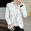 Ternos masculinos 2023 boutique moda negócios vestido britânico versão coreana magro bonito tendência masculino bronzeamento high-end terno jaqueta