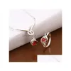 Wedding Jewelry Sets High Grade 925 Sterling Sier Animal Set - Red Jewelry Sets Dfmss599 Brand New Factory Direct Sale Wedding Necklac Dhzkt