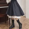 Rokken knielange Vrouwen Britse Preppy Stijl Retro Patchwork Vrouwelijke Mode Herfst Harajuku Party Geplooide Casual Faldas Mujer