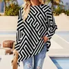 Damen-T-Shirts, abstraktes Zebra-Tiermuster, lustiges T-Shirt, weiblich, langärmelig, O-Ausschnitt, lässiges T-Shirt, übergroße, individuelle Top-T-Shirts