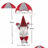 Décorations de Noël Poupée sans visage Gnome Santa Arbre de Noël Suspendu Ornement Décoration pour la maison Pendentif Cadeaux Drop Ornements Party Supp Dhu2X