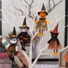 Nouvelles décorations d'Halloween, chapeau haut-de-forme, chat noir, citrouille, sorcière, pendentif fantôme blanc, accessoires de décoration d'ambiance de fête