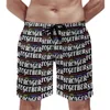 Short pour homme Ligne rouge Imprimé Rayures Noël Pantalon court décontracté Homme Vêtements de sport Séchage rapide Maillot de bain Cadeau d'anniversaire