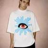 Designer hoogwaardige luxe mode heren t-shirts Truth Eye Foaming Print Tees High Street Vibe gewassen korte mouw T-shirt 544