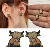 Stud Earrings Ear Ring Highlands Cow Wooden Alpines Rural Farm Village Ladies Birthday Gift