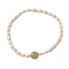 Bracelet de perles d'eau douce naturelles pour femmes, Bracelets de perles de Jade à la mode, cadeau, bijoux fins