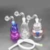 Petits tuyaux de brûleur à mazout en verre pyrex épais pour fumer Bong d'eau Bubbler fumer Bong huile Dab Rigs pour fumer cendrier narguilés