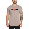 Heren T-shirts Merk Zomer Casual Ademend Heren Korte Cool T-shirt Mode Fitness Tops Mouw Sport Print