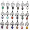 Rich Lucky Tree of Life Charms Water Drop Natural Stone Quartz Pendant Necklace Healing Crystal Jewelry Making Present Wholesale