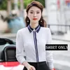 Women's Blouses Fashion Women Shirts & Office Ladies 2 Piece Pant And Top Sets Female Work Wear White