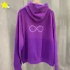 23FW 1 Hochwertige Baumwolle Destroy Washed Purple Hoodie Kapuzenpullover Herren Damen Übergroße Batik-Sweatshirts mit Farbverlauf