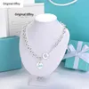 Original Tiffny Steel Seal Letter Love Heart Pendant Necklace for Women Gift With Box Thick Chain Necklace Designer Jewelry Y22032244B
