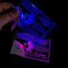 Led Acrylic Luminous Visitor Card Luxury Metal Laser Engraving Business Card Blank Card