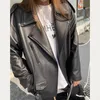 Women's Leather 2023 Woman Coats Natural Long Sleeve Female Lambskin Jacket H308