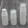 5 ml 10 ml vit luftlös flaskelotion pump mini prov och test flaskor vakuum container kosmetisk förpackning grkdf