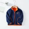 Jackets Brand Thicken Double Fleece Boys Kids Outfits Children Outerwear 2-14 Years Windproof Hooded Zip Full Child Coat