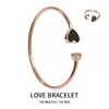 Power Power plaqué 18k rose coeur coeur ouvert Bracelet simple Bracelet coréen Internet célébrité Niche Design Student Fashion Bracelet