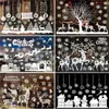 Kerst Muur Raamstickers Trouwen Kerst Decoratie Voor Thuis 2023 Kerst Ornamenten Xmas Navidad Gift Nieuwjaar 2024 GC2295