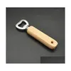 Openers Wooden Handle Bottle Opener Portable Beer Bar Kitchen Party Tools Drop Delivery Home Garden Dining Ot94A