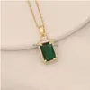 Kolye Kolyeler Lüks Emerald Cross Heart Kolye Kolye Hediye Damla Teslimat için El Yapımı Takı DHSGF