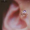 Studörhängen Panaoben 925 Sterling Silver For Women Korean Punk Exquisite Zircon Insect Spider Mini Piercing Earings Jewelry