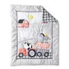 Parent s Choice Gray White Fun on the Farm 3-Piece Crib Bedding Set, , Crib Size