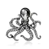 Pins Broschen Octopus Brosche für Männer FL Strasssteine Antik Silber Farbe Schmuck Pin Zubehör Drop Lieferung Dhgye