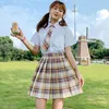 Jupes JK Plaid Jupe Style Japonais Haute Taille Écolière Plissée Uniforme Personnalisable Grille Courte