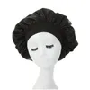 Imprezy kapelusze solidne satynowe szerokie opaska nocna kapelusz dla kobiet golenia elastyczna czapki snu maska ​​pielęgnacja włosów moda akcesoria upuść dostarczenie otiwf