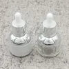 30ml Cam Serum Şişesi İnci Beyaz Şeffaf Kozmetik İletim Yağı Ambalaj Boğazları Plastik Fiş Hjntv