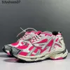 Дизайнерские кроссовки Runner 7.0 Graffiti Triple S Hiking balenciga Женская спортивная обувь Seventh Generation Man Роскошная брендовая обувь локомотив Черный Серый белый розовый синий