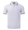 Herren Polos Eltern-Kind-Kinder-T-Shirt Poloshirt Sommeruniform Einfarbiges Revers Kurzarm mit leerem individuellem Logo