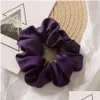 Christmas Decorations Women Girls Solid Chiffon Scrunchies Elastic Ring Hair Ties Accessories Ponytail Holder Hairbands Rubber Band Otwgo