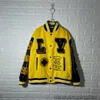 2023 Giacca da baseball Lois Verde Giallo Bianco Designer Giacche da uomo Varsity Animal Lettera Asciugamano Ricamo Giacca da baseball floreale Coppie Cappotto da donna Outwearsqa6