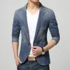 Spring Fashion Brand Men Blazer Trend Jeans Suits Casual Suit Jean Jacket Slim Fit Denim Men's & Blazers266E