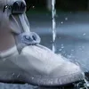 Rain Boots Pofulove Rain Shoe Cover Outdoor Män Kvinnor Vattentät anti Slip Förtjockad slitbeständig vattenskos täcker Partihandel 230912