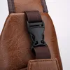 أكياس مدرسية Crossbody Chest Men USB شحن سماعة رأس الخصر PU الجلود والقطن كتف كيس فتى حزمة قطري 230912