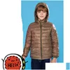 Down Coat 90% Duck Winter Jacket Boy Girl Child Kid Light Hooded Thin Warm Big Boys Outerwears 2 4 6 8 10 12 14 16 Years 201102 Drop Otrd6