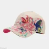 Visières Style coréen paillettes brodé papillon casquette de Baseball rouge à lèvres marée chapeau femme visière casquettes dames soleil plage chapeaux